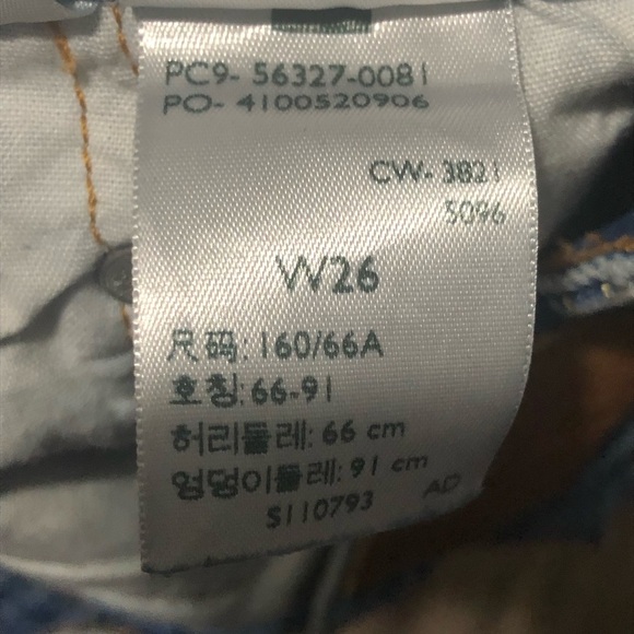 Levi's 501 Shorts Women's 26 Button Fly Frayed Hem High Rise Cut Off Denim - Picture 5 of 8